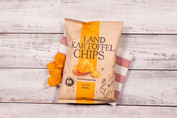 Landkartoffel Chips Gemüsepaprika