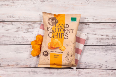 BIO Landkartoffel Chips Gemüsepaprika